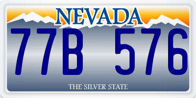 NV license plate 77B576