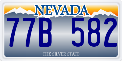 NV license plate 77B582