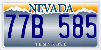 NV license plate 77B585