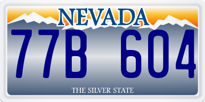 NV license plate 77B604