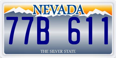 NV license plate 77B611