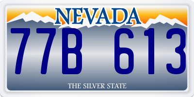 NV license plate 77B613