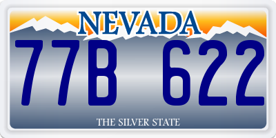 NV license plate 77B622