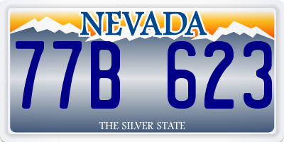 NV license plate 77B623