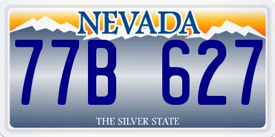 NV license plate 77B627