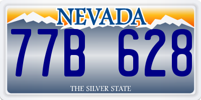 NV license plate 77B628