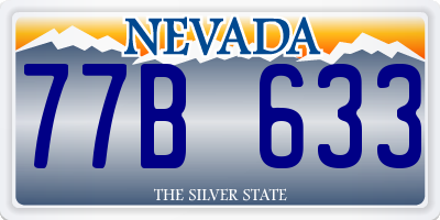 NV license plate 77B633