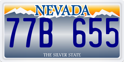 NV license plate 77B655