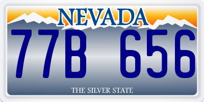 NV license plate 77B656
