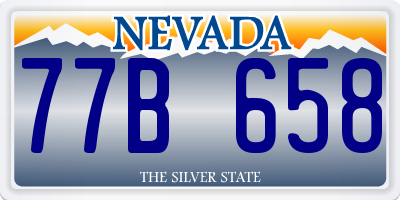 NV license plate 77B658