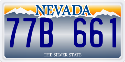 NV license plate 77B661