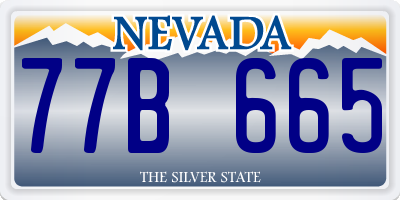 NV license plate 77B665