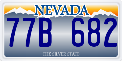 NV license plate 77B682