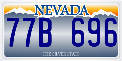 NV license plate 77B696