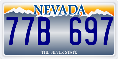 NV license plate 77B697