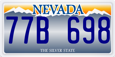 NV license plate 77B698