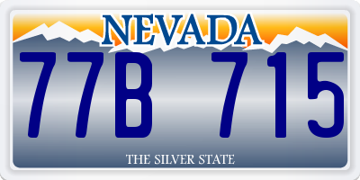 NV license plate 77B715