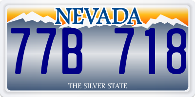 NV license plate 77B718
