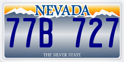 NV license plate 77B727