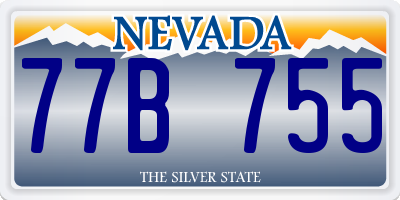 NV license plate 77B755