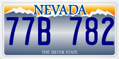 NV license plate 77B782