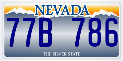 NV license plate 77B786