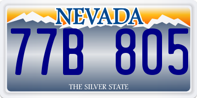 NV license plate 77B805