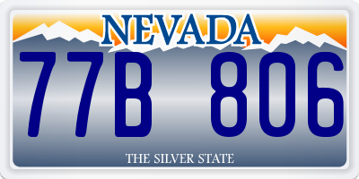 NV license plate 77B806