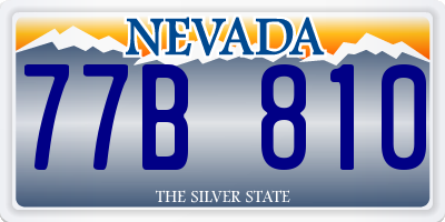 NV license plate 77B810
