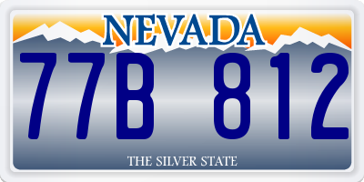 NV license plate 77B812