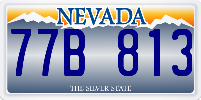 NV license plate 77B813