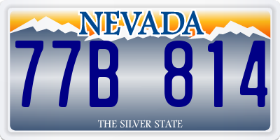 NV license plate 77B814