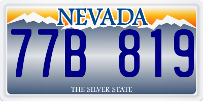 NV license plate 77B819