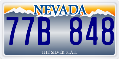 NV license plate 77B848