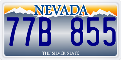 NV license plate 77B855