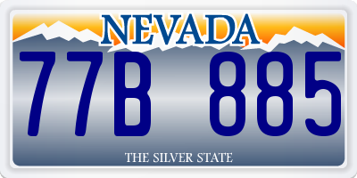 NV license plate 77B885