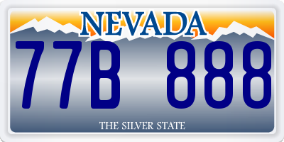 NV license plate 77B888