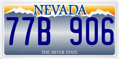 NV license plate 77B906