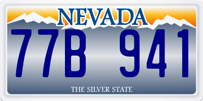 NV license plate 77B941