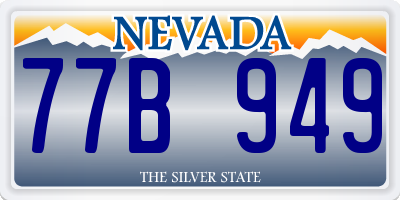 NV license plate 77B949