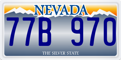 NV license plate 77B970