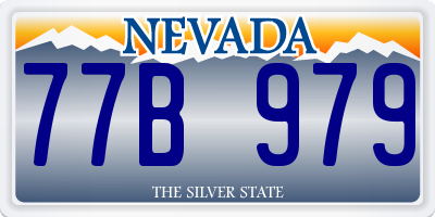 NV license plate 77B979