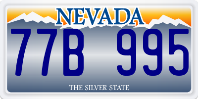 NV license plate 77B995
