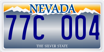 NV license plate 77C004