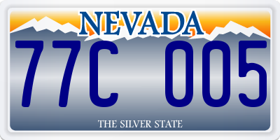 NV license plate 77C005