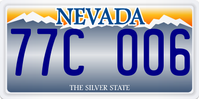 NV license plate 77C006