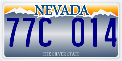 NV license plate 77C014