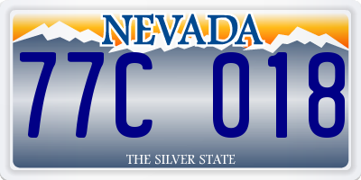 NV license plate 77C018