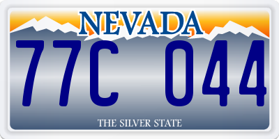 NV license plate 77C044