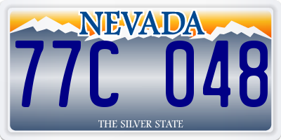 NV license plate 77C048